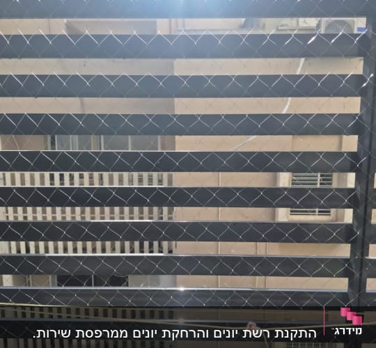 רשת למניעת כניסת יונים על מרפסת